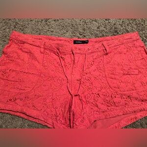 Torrid eyelet shorts pink/peach size 20